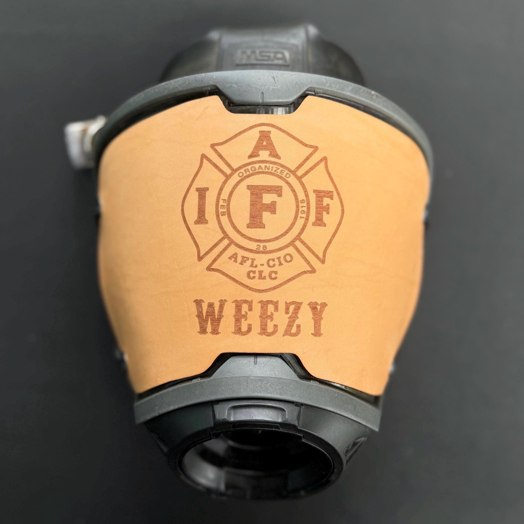 Firefighter SCBA MSA G1 Leather Mask Cover Protector
