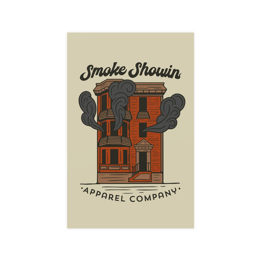 Smoke Showin Apparel Poster — Vintage Brick House Art Print