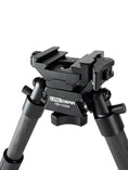 Load image into Gallery viewer, Linkogear HB-C02M Bipod – Black, Carbon Fiber, Quick-Detach, 7-10” Adjust
