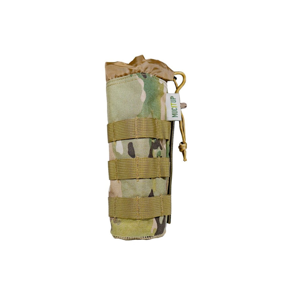 MUCITUP MUCTAC MOLLE Water Bottle Holder 500D Nylon Pouch – Black, Camo, Khaki