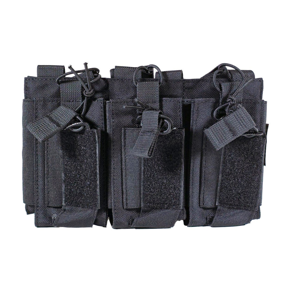 MUCTAC Kangaroo Triple Mag Pouch MOLLE 5.56 & 9mm 1000D Nylon Black