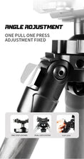 Load image into Gallery viewer, Linkogear HT-324C Carbon Fiber Tripod – Picatinny/Arca, 64" Max, 66lb Capacity - Black
