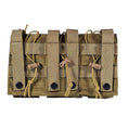 Load image into Gallery viewer, MUCTAC Kangaroo Triple Mag Pouch MOLLE 5.56 & 9mm 1000D Nylon Black

