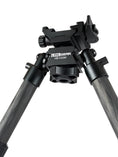 Load image into Gallery viewer, Linkogear HB-C02M Bipod – Black, Carbon Fiber, Quick-Detach, 7-10” Adjust
