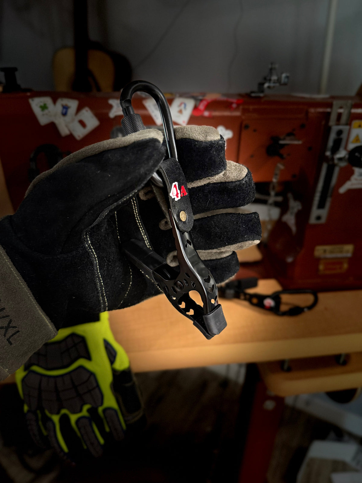 Locking Carabiner Glove Clip - Door Chock