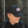 Load image into Gallery viewer, M-Tac patch US flag vintage ( 3" x 2") Black/GID
