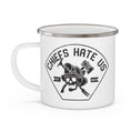 Load image into Gallery viewer, Chiefs Hate Us Enamel Camping Mug
