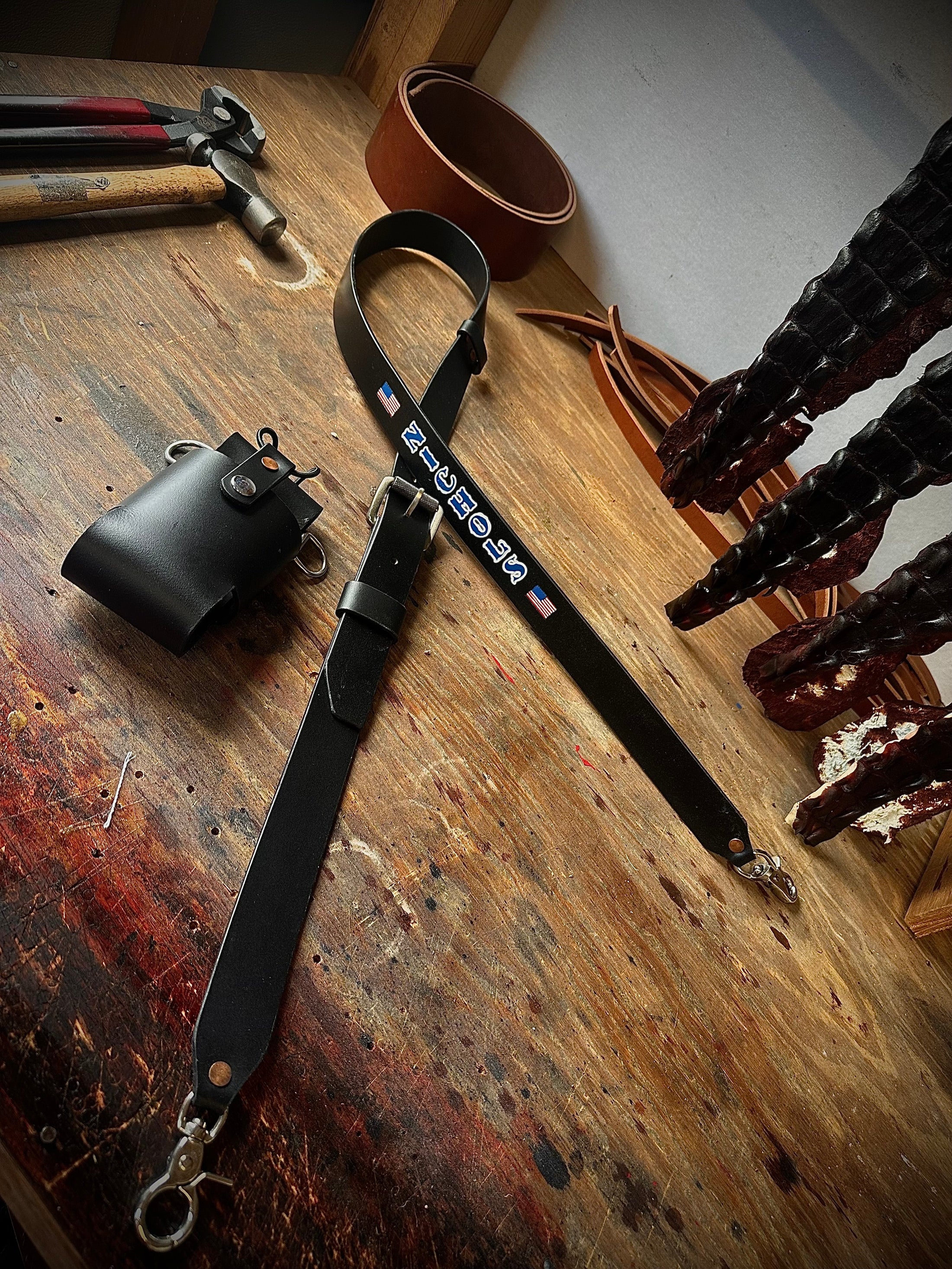 “SEMI PRO” CUSTOM LEATHER RADIO STRAP