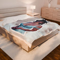 Load image into Gallery viewer, Sweeney clouds  Velveteen Plush Blanket
