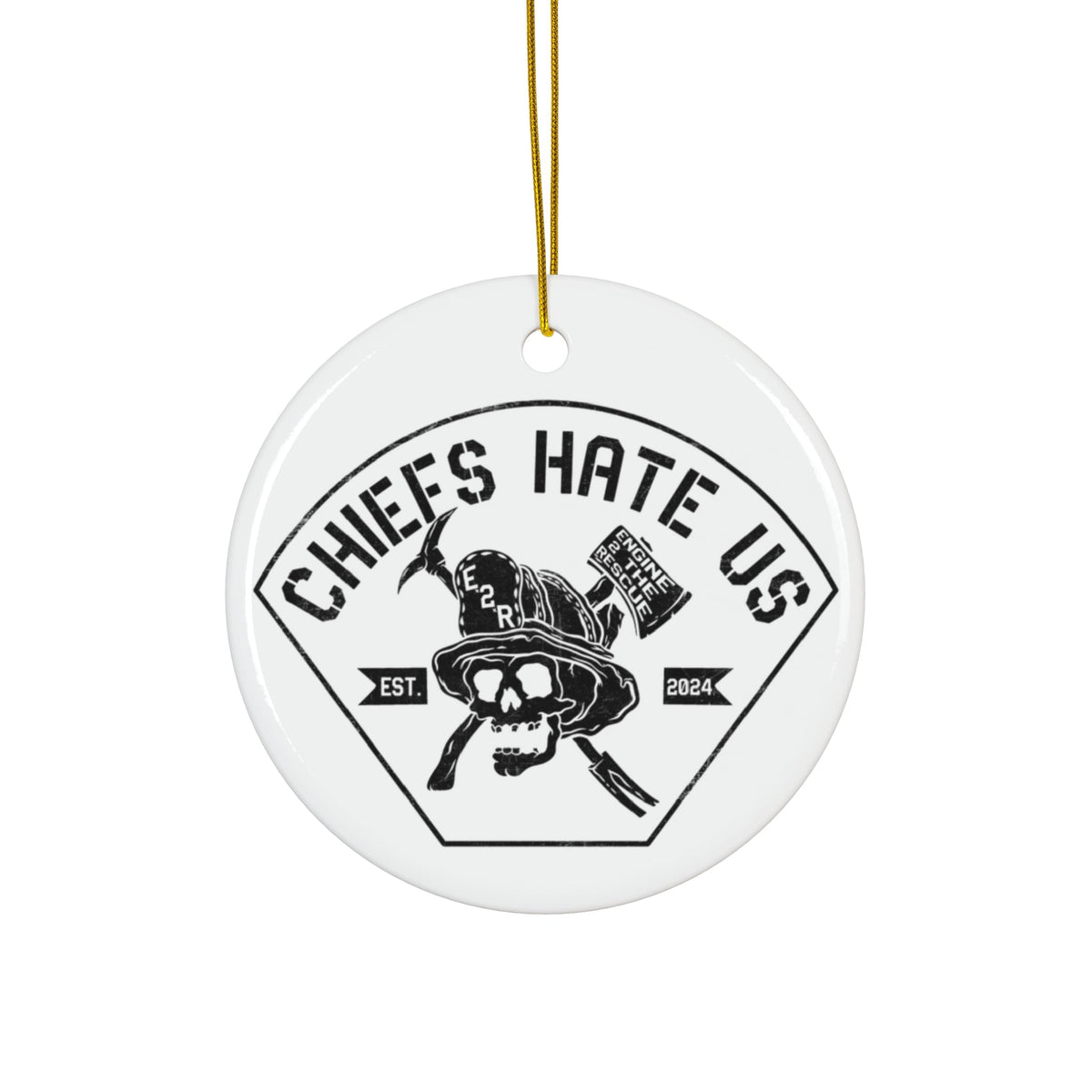 Chiefs Hate Us Ceramic Ornament