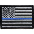Load image into Gallery viewer, Thin Blue Line US Flag - 2x3 Hat Patch
