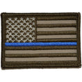 Load image into Gallery viewer, Thin Blue Line US Flag - 2x3 Hat Patch
