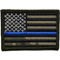 Load image into Gallery viewer, Thin Blue Line US Flag - 2x3 Hat Patch
