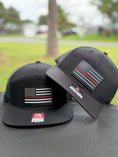 Load image into Gallery viewer, Thin Red Line American Flag PVC Patch Hat
