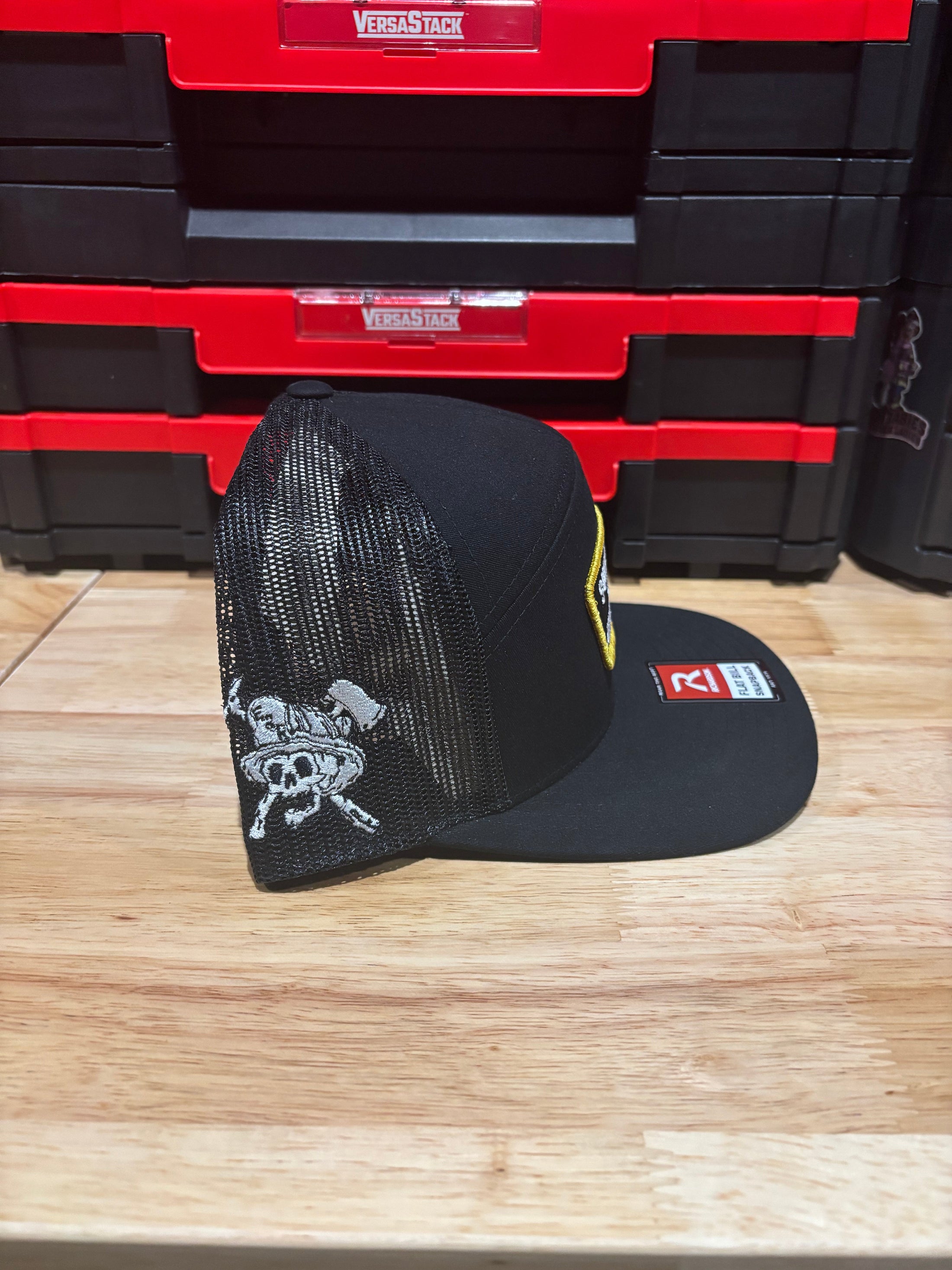Support Your Local Cowboy Fireman, Black R168 7 Panel