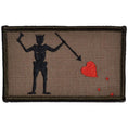 Load image into Gallery viewer, Edward Teach Blackbeard Pirate Flag - 3.75x2.25 Patch
