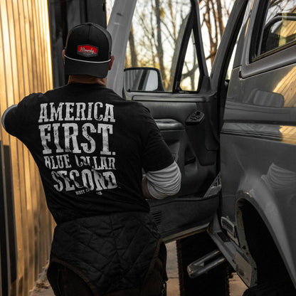 America First Blue Collar Second Men's T-Shirt