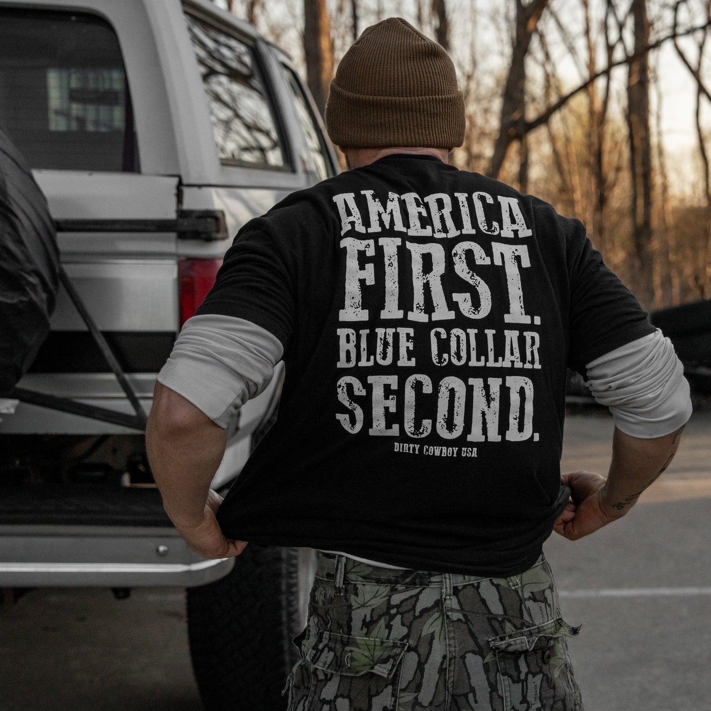 America First Blue Collar Second Men's T-Shirt