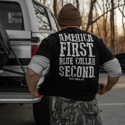 America First Blue Collar Second Men's T-Shirt