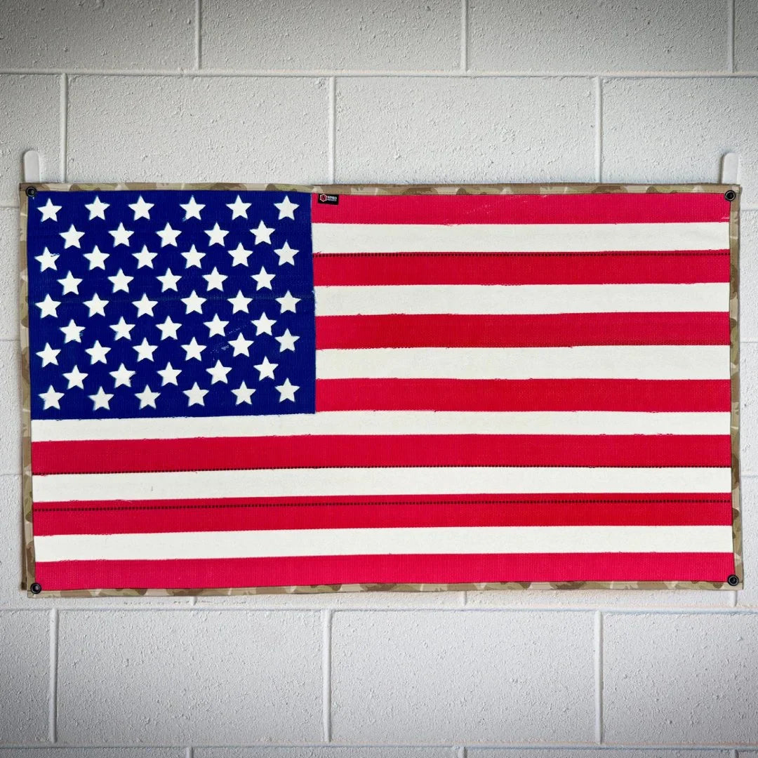 American Flag - Fire Hose & Arid Border