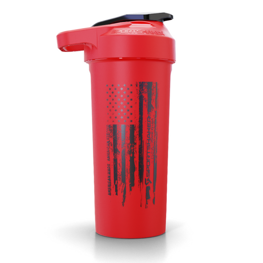 American Flag Fire Red Shaker Bottle
