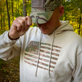 Load image into Gallery viewer, Men's Heavyweight Oversized Arid Camo Flag Hoodie (Sand)
