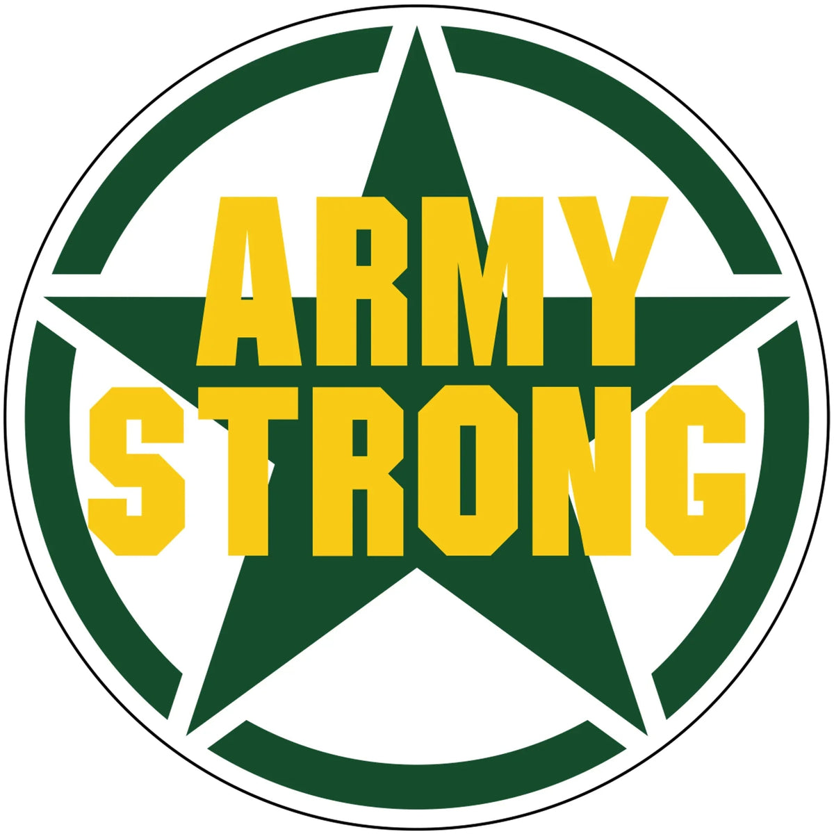 United States "Army Strong" Star - 4 inch Sticker