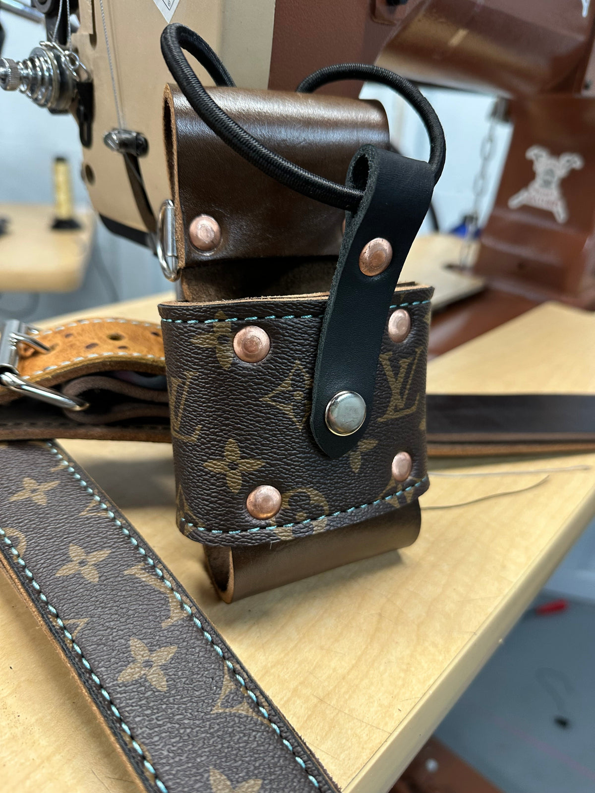 Designer Monogram x Ostrich Strap Set