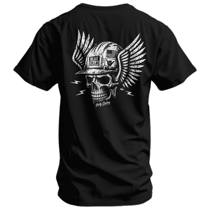Blue Collar Skull Men's T-Shirt