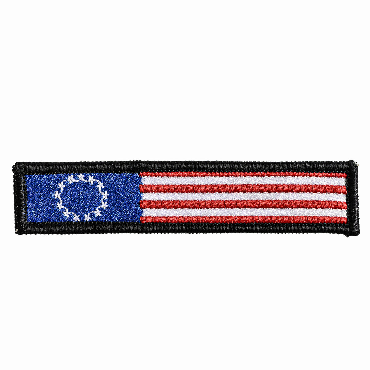 Betsy Ross 1x5 Velcro Flag Patch in Black