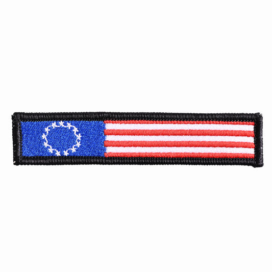 Betsy Ross 1x5 Velcro Flag Patch in Black
