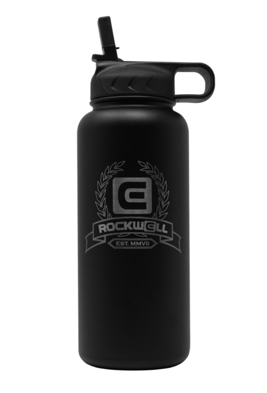 Rockwell Warrior Flask - Double Walled - Stainless Steel Flask - (BLACK)