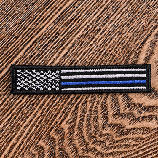 Blue Line Flag 1x5 Velcro Patch