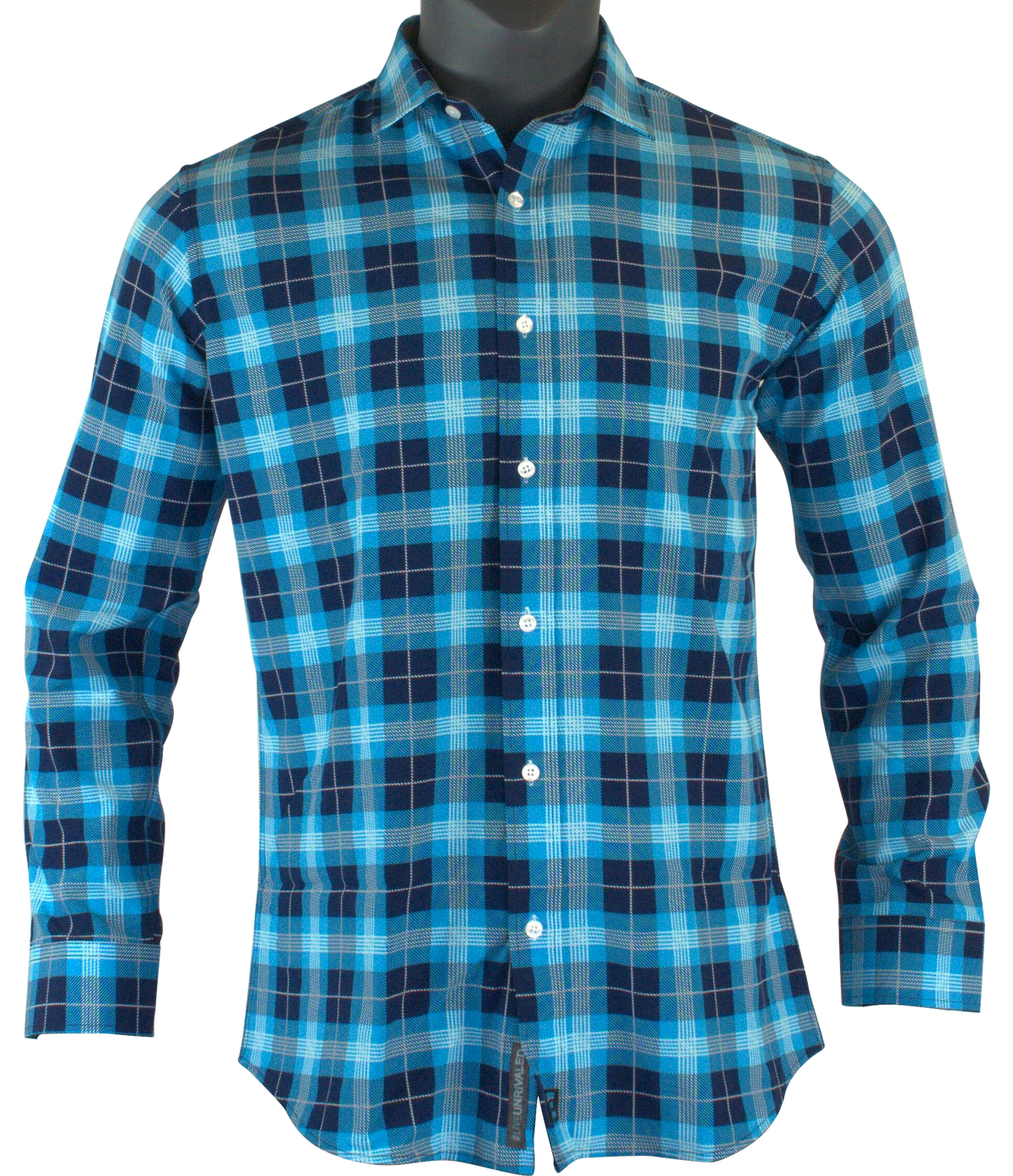 The Titan - Blue Plaid Long Sleeve