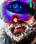 Load image into Gallery viewer, Bomber Goggles (Red w/Flash Blue Lens)
