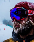 Load image into Gallery viewer, Bomber Goggles (Red w/Flash Blue Lens)
