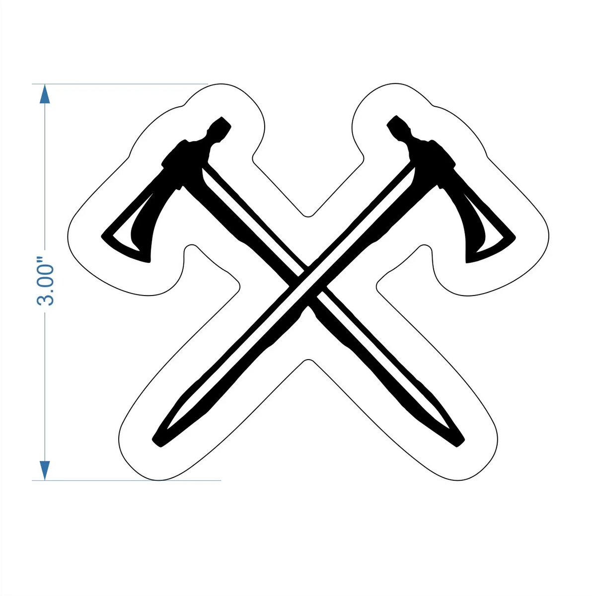 Civil Affairs - Pipehawks  - 3 inch Sticker