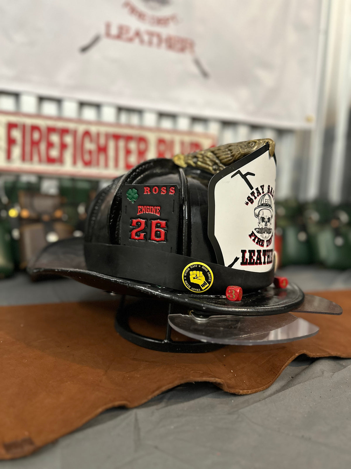 Custom - Leather Helmet Card