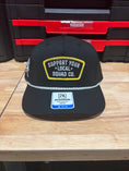 Load image into Gallery viewer, Support Your Local Squad Co. Black, Richardson Rope Hat
