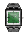 Load image into Gallery viewer, CF Leather (Black/Green) Watch
