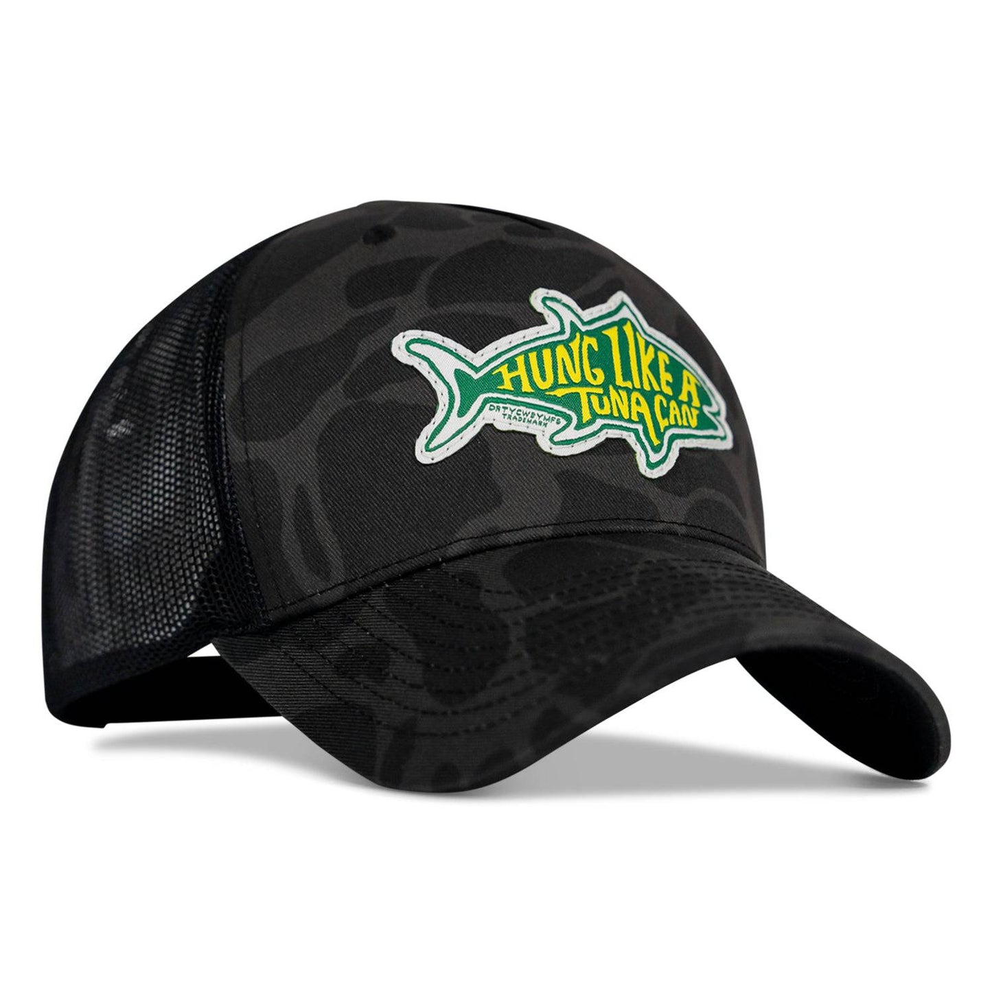 Hung Like A Tuna Can Patch Snapback Hat