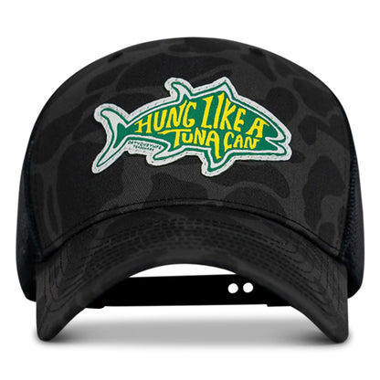 Hung Like A Tuna Can Patch Snapback Hat