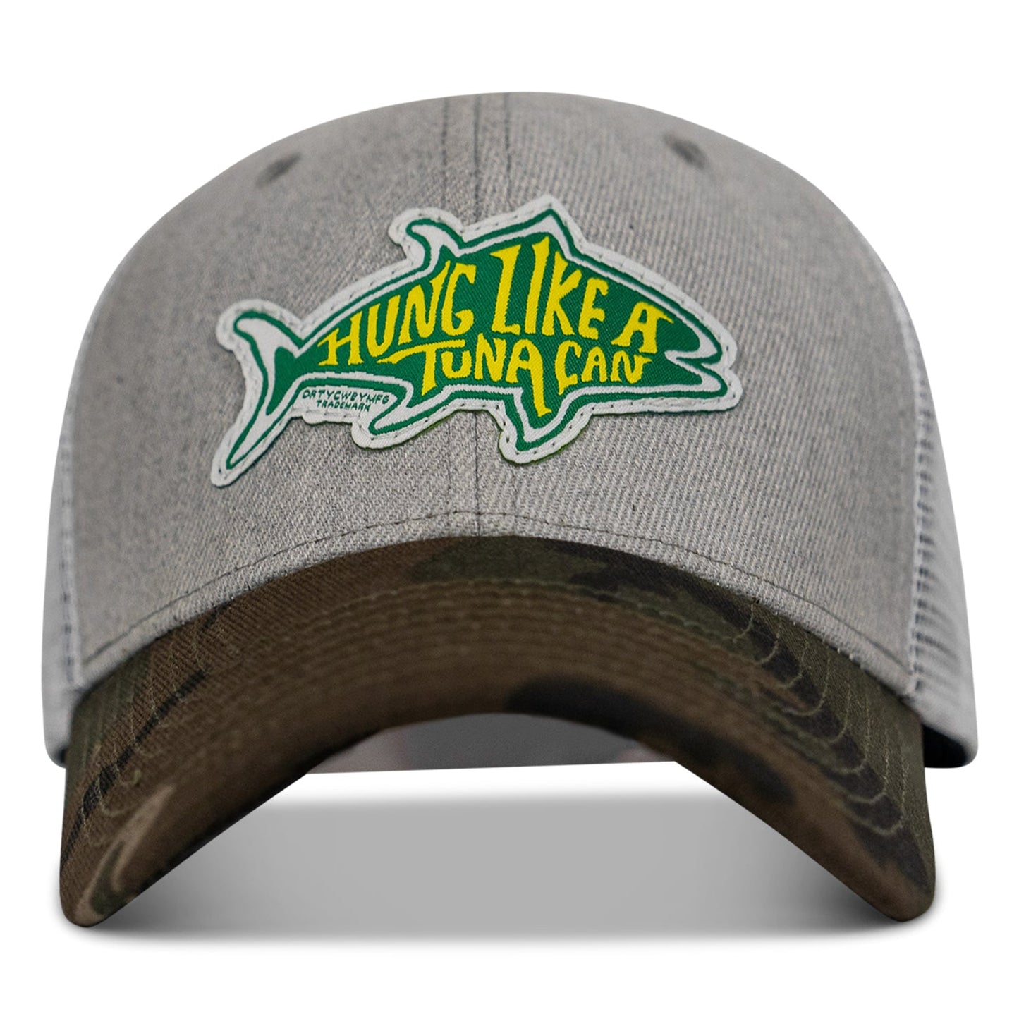Hung Like A Tuna Can Patch Snapback Hat
