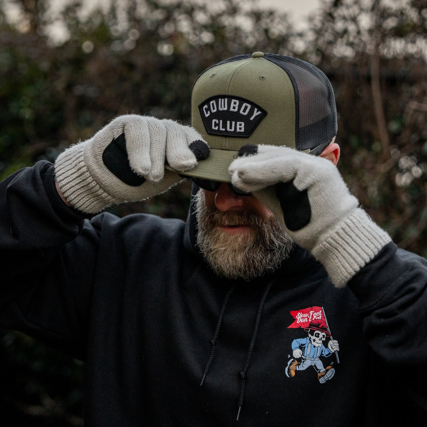 Cowboy Club Patch Flatbill Snapback Hat