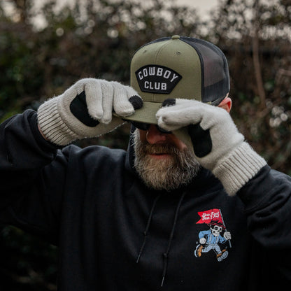 Cowboy Club Patch Flatbill Snapback Hat