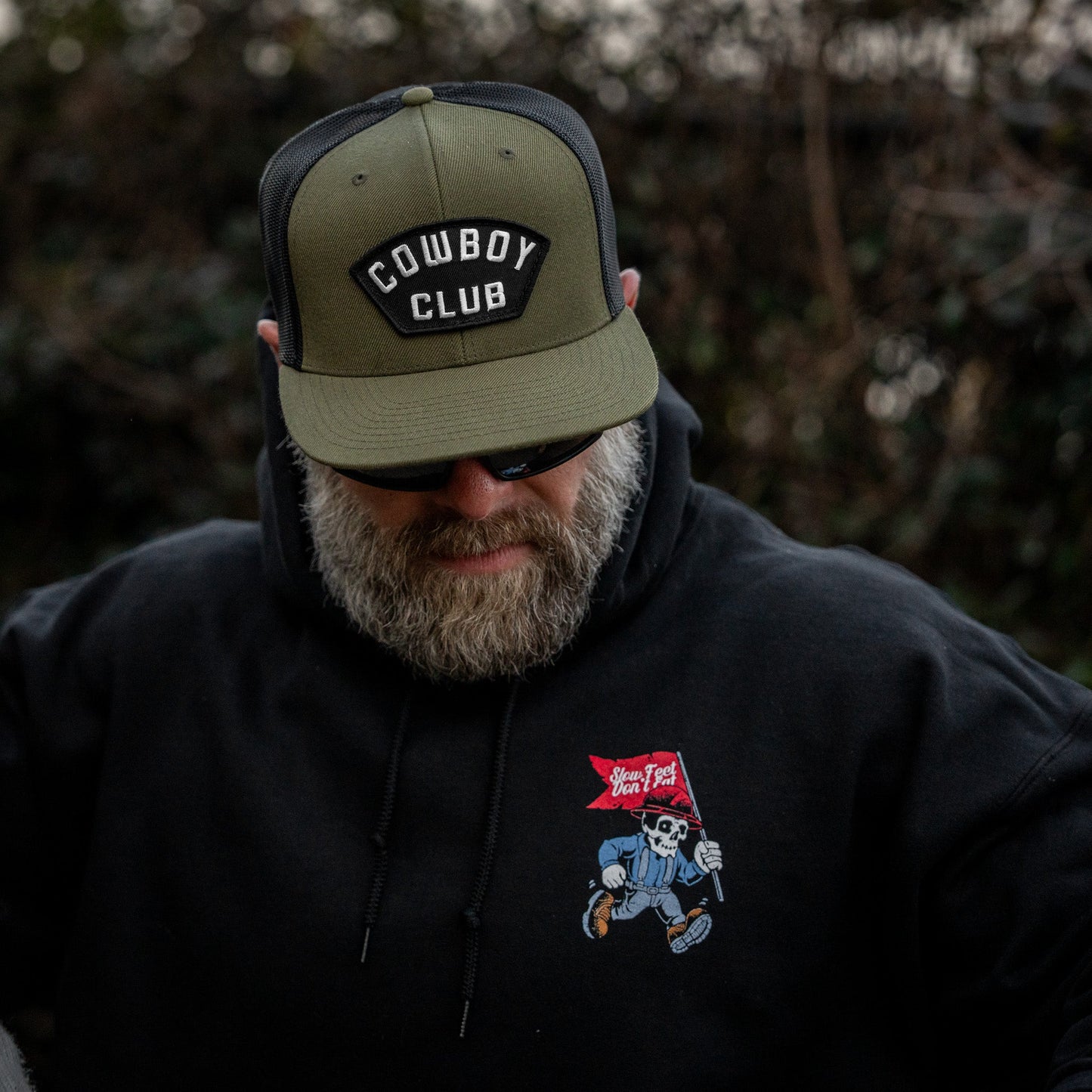 Cowboy Club Patch Flatbill Snapback Hat