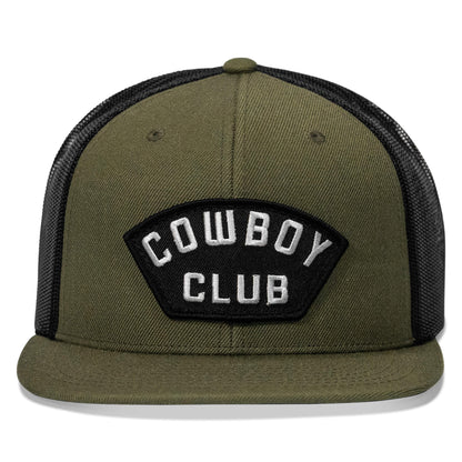 Cowboy Club Patch Flatbill Snapback Hat