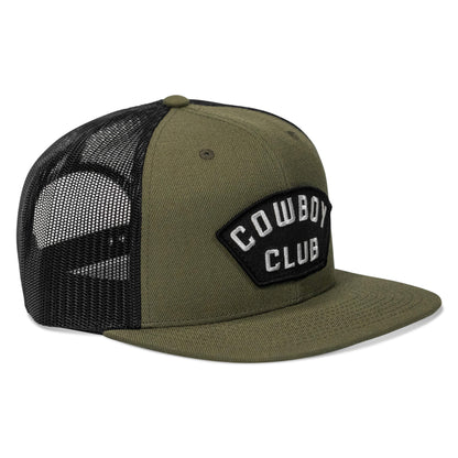 Cowboy Club Patch Flatbill Snapback Hat