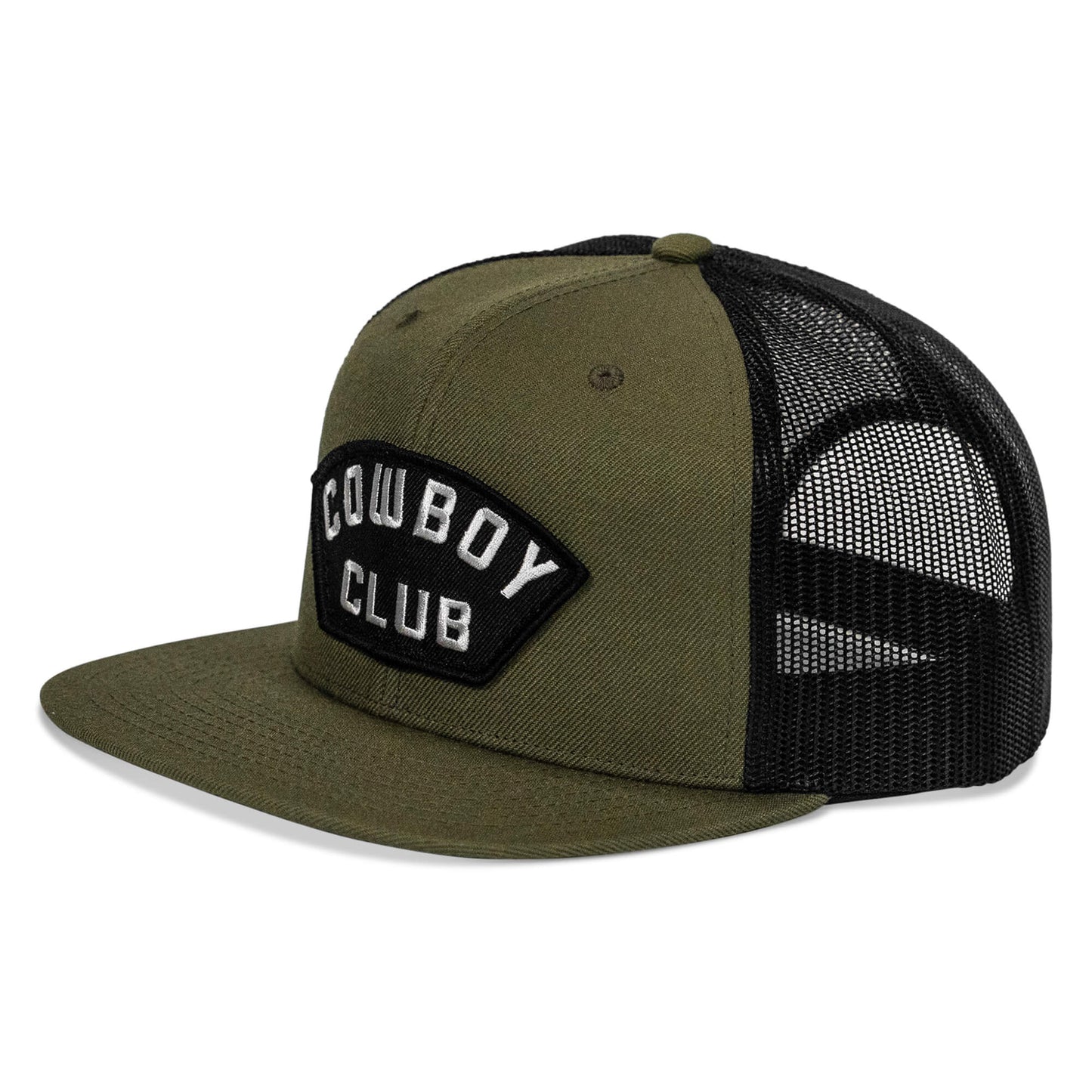 Cowboy Club Patch Flatbill Snapback Hat