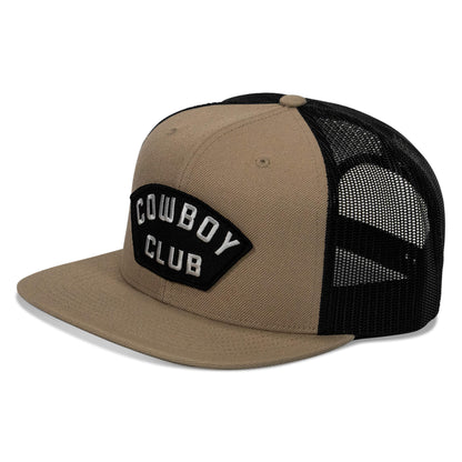 Cowboy Club Patch Flatbill Snapback Hat